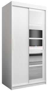 Szafa przesuwna garderoba Roma 1 100 wys. 200 cm biaÅy + biaÅy