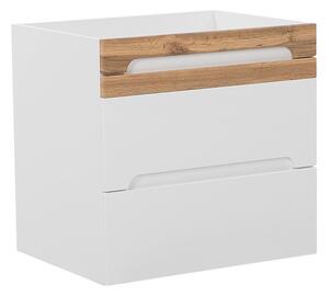 Wisząca szafka pod umywalkę z szufladami - Marbella 4X Biały połysk 60 cm
