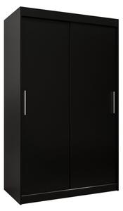Szafa przesuwna garderoba Tokyo 120 wys. 200 cm czarny + czarny