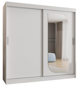Szafa przesuwna z lustrem garderoba Lucy 200 wys. 200 cm biaÅy