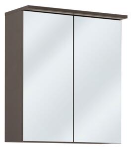 Wisząca szafka łazienkowa z lustrem - Marbella 7X Grafit 60 cm