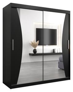 Szafa przesuwna garderoba Monaco 180 wys. 200 cm czarny + czarny