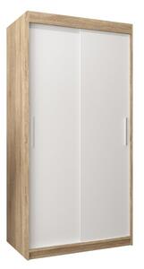 Szafa przesuwna garderoba Tokyo 100 wys. 200 cm sonoma + biaÅy