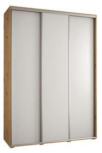 Szafa przesuwna wysoka Davos 1 180, gÅ. 60 cm artisan + biaÅy + srebrny