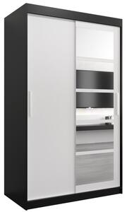 Szafa przesuwna garderoba Roma 1 120 wys. 200 cm czarny + czarny