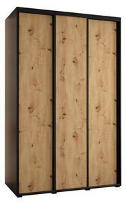 Szafa przesuwna wysoka Davos 1 150, gÅ. 60 cm czarny + artisan + czarny