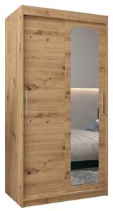 Szafa przesuwna garderoba Promo T2 100 wys. 200 cm artisan + artisan