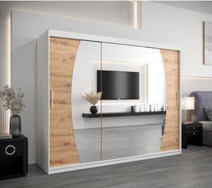 Szafa przesuwna garderoba Elypse 250 wys. 200 cm biaÅy + artisan