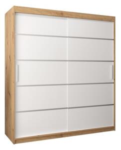 Szafa przesuwna garderoba Verona 1 180 wys. 200 cm artisan + biaÅy