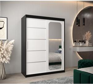 Szafa przesuwna garderoba Promo V2 150 wys. 200 cm czarny + czarny