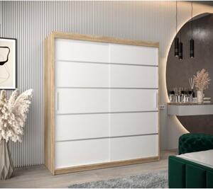 Szafa przesuwna garderoba Verona 1 180 wys. 200 cm sonoma + biaÅy