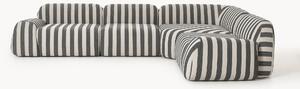 Narożna sofa modułowa w paski Wolke (4-osobowa)