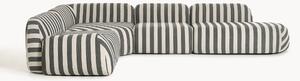 Narożna sofa modułowa XL w paski Wolke (4-osobowa)