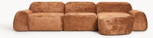Narożna sofa modułowa Teddy-Bouclé Wolke (4-osobowa)