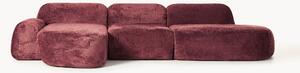 Narożna sofa modułowa Teddy-Bouclé z szezlongiem Wolke (4-osobowa)