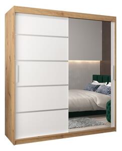 Szafa przesuwna garderoba Verona 2 180 wys. 200 cm artisan + biaÅy