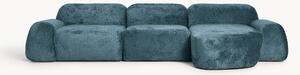 Narożna sofa modułowa Teddy-Bouclé Wolke (4-osobowa)