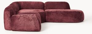 Narożna sofa modułowa Teddy-Bouclé z szezlongiem Wolke (4-osobowa)