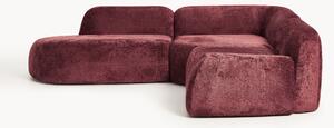 Narożna sofa modułowa Teddy-Bouclé z szezlongiem Wolke (4-osobowa)