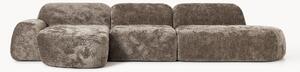 Narożna sofa modułowa Teddy-Bouclé z szezlongiem Wolke (4-osobowa)
