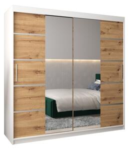 Szafa przesuwna garderoba Verona 4 200 wys. 200 cm biaÅy + artisan