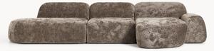 Narożna sofa modułowa Teddy-Bouclé z szezlongiem Wolke (4-osobowa)