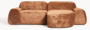 Narożna sofa modułowa Teddy-Bouclé Wolke (3-osobowa)