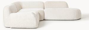 Narożna sofa modułowa Teddy-Bouclé z szezlongiem Wolke (4-osobowa)
