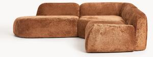 Narożna sofa modułowa Teddy-Bouclé z szezlongiem Wolke (4-osobowa)