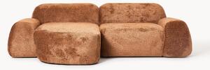 Narożna sofa modułowa Teddy-Bouclé Wolke (3-osobowa)