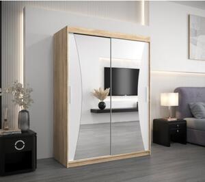 Szafa przesuwna garderoba Monaco 150 wys. 200 cm sonoma + biaÅy