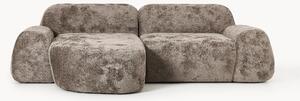 Narożna sofa modułowa Teddy-Bouclé Wolke (3-osobowa)