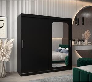 Szafa przesuwna garderoba Promo T2 200 wys. 200 cm czarny + czarny