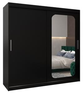 Szafa przesuwna garderoba Promo T2 200 wys. 200 cm czarny + czarny