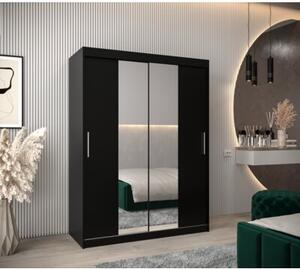 Szafa przesuwna garderoba Tokyo 1 150 wys. 200 cm czarny + czarny