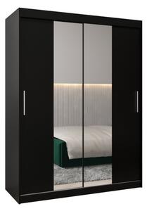 Szafa przesuwna garderoba Tokyo 1 150 wys. 200 cm czarny + czarny