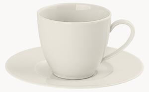 Komplet kubków z porcelany ze spodkiem Modern, 6 elem