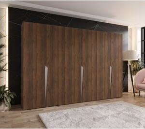 Szafa uchylna otwierana Piano 1 300 (3x100) wys. 202 cm orzech warmia + u. kaszmir