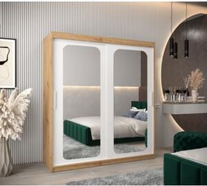 Szafa przesuwna garderoba Promo T3 180 wys. 200 cm artisan + biaÅy