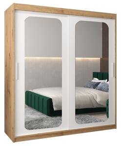 Szafa przesuwna garderoba Promo T3 180 wys. 200 cm artisan + biaÅy