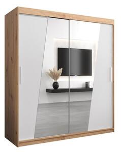 Szafa przesuwna garderoba Rhomb 180 wys. 200 cm artisan + biaÅy