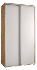 Szafa przesuwna wysoka Davos 1 140, gÅ. 60 cm artisan + biaÅy + srebrny