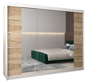 Szafa przesuwna garderoba Verona 4 250 wys. 200 cm biaÅy + sonoma