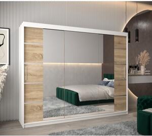 Szafa przesuwna garderoba Verona 4 250 wys. 200 cm biaÅy + sonoma