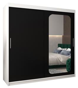 Szafa przesuwna garderoba Promo T2 200 wys. 200 cm biaÅy + czarny