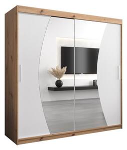 Szafa przesuwna garderoba Wave 200 wys. 200 cm artisan + biaÅy