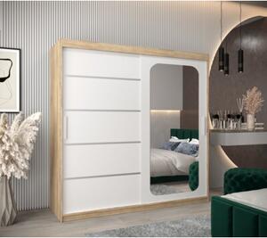 Szafa przesuwna garderoba Promo V2 200 wys. 200 cm sonoma + biaÅy