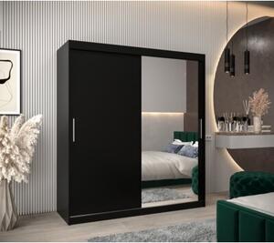 Szafa przesuwna garderoba Tokyo 2 180 wys. 200 cm czarny + czarny