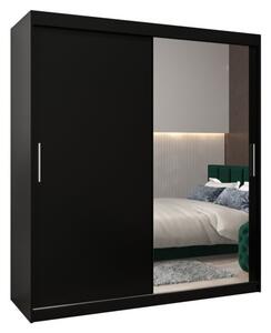 Szafa przesuwna garderoba Tokyo 2 180 wys. 200 cm czarny + czarny