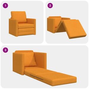 Sofa bed ciemny Å»Ã³Åty 74 x 77 x 81 cm tkanina